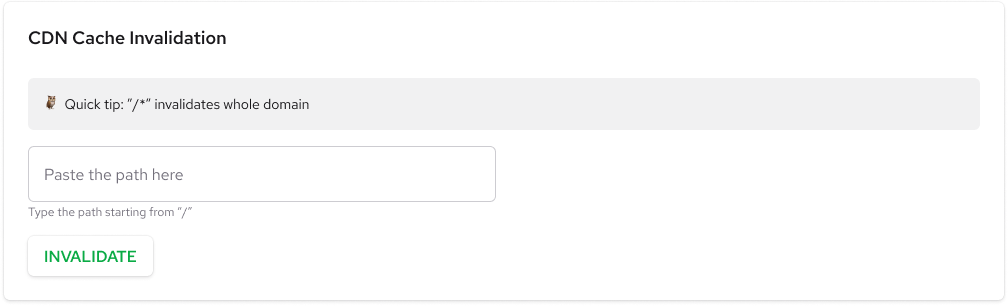 Alokai Console CDN Cache Invalidation.