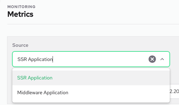 Alokai Console Instance source selector