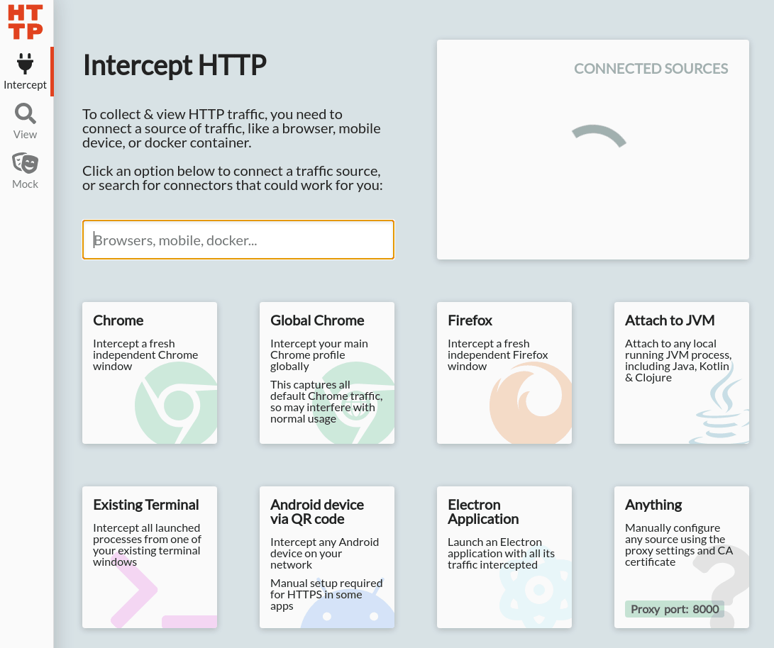 Selecting Existing Terminal interception option