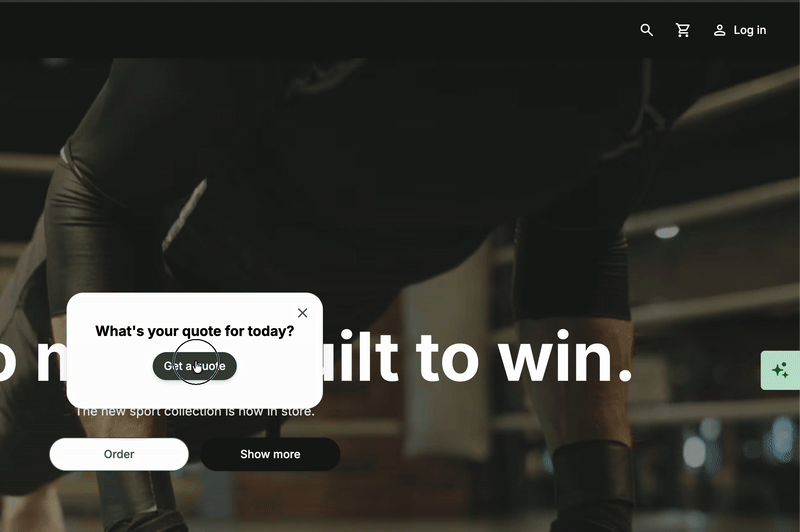 quotes component with frontend hints